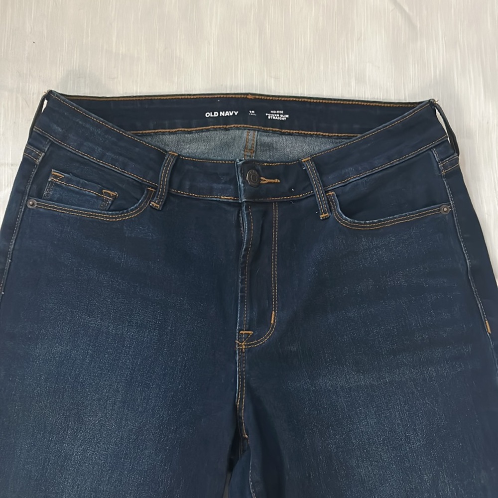 Old Navy Power Slim Straight Dark Wash Jean